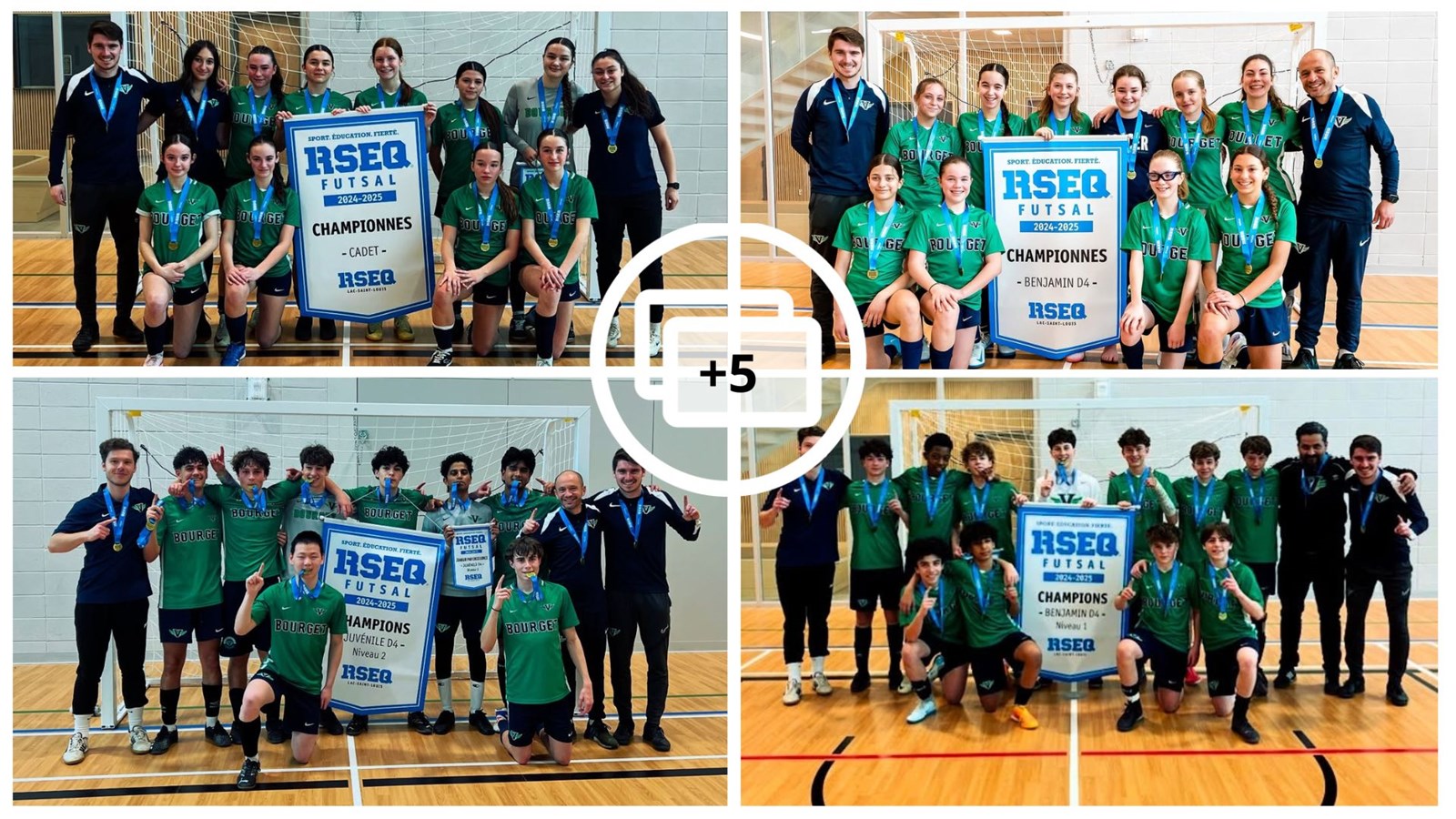 Le Collège Bourget cinq fois champion en Futsal