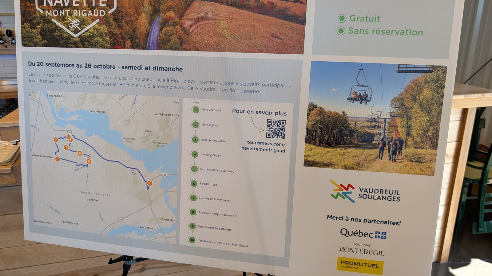 Tourisme régional : une navette pour explorer le mont Rigaud et ses attraits