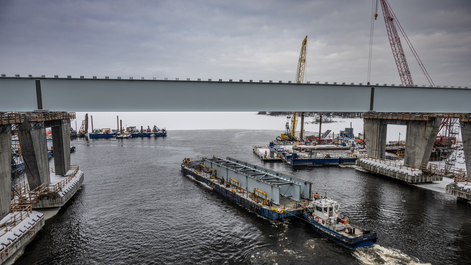 Pont-de-l'Île-aux-Tourtes: le chantier progresse