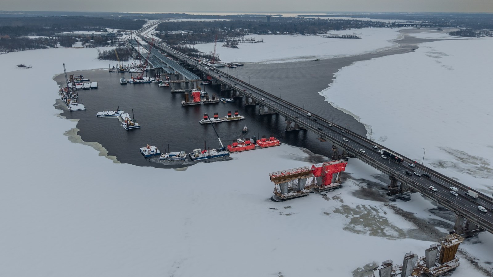 Pont-de-l'Île-aux-Tourtes: le chantier progresse