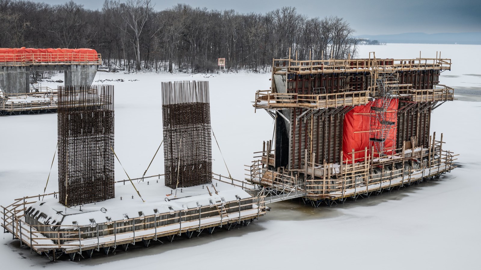 Pont-de-l'Île-aux-Tourtes: le chantier progresse