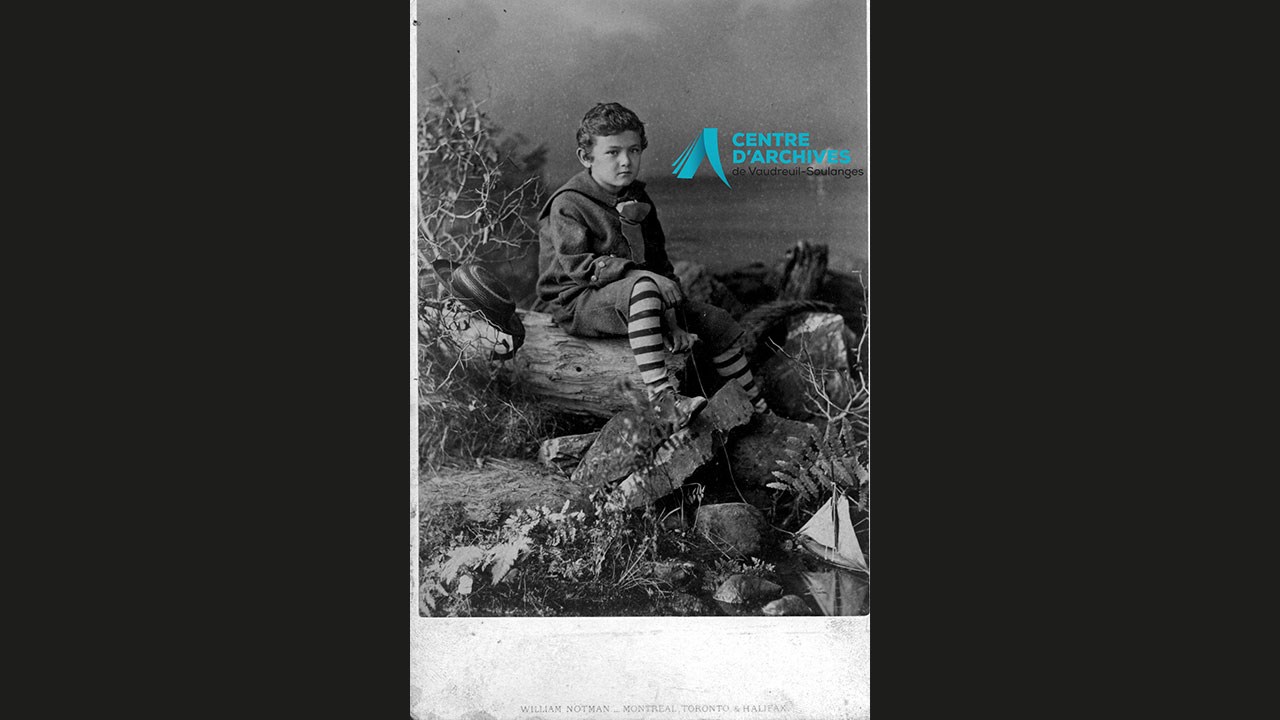 Photo du Vicomte de Beaujeu lorsqu’enfant à Coteau-du-Lac.