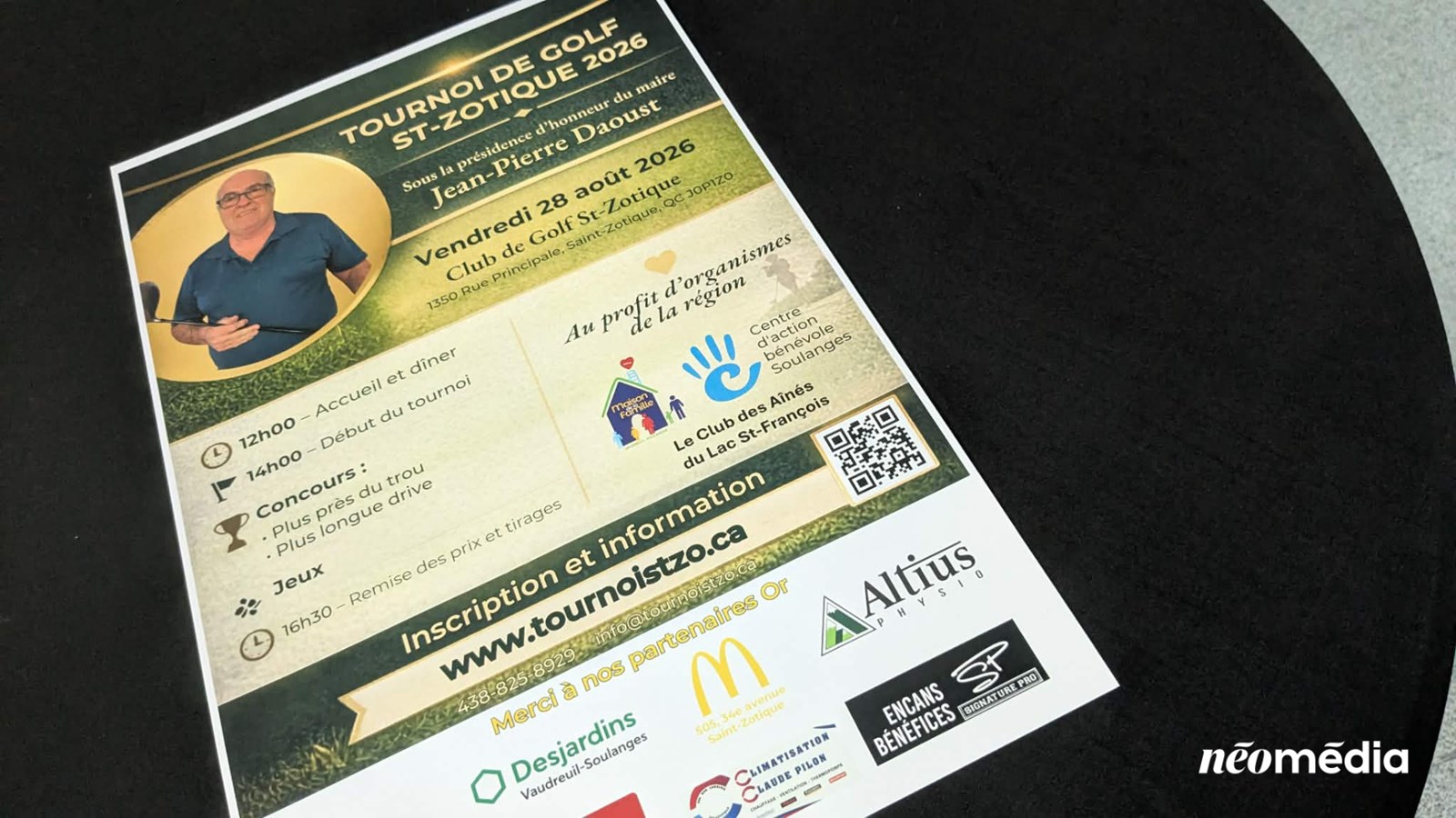 Un tournoi de golf pour soutenir les familles et aînés de Saint-Zotique
