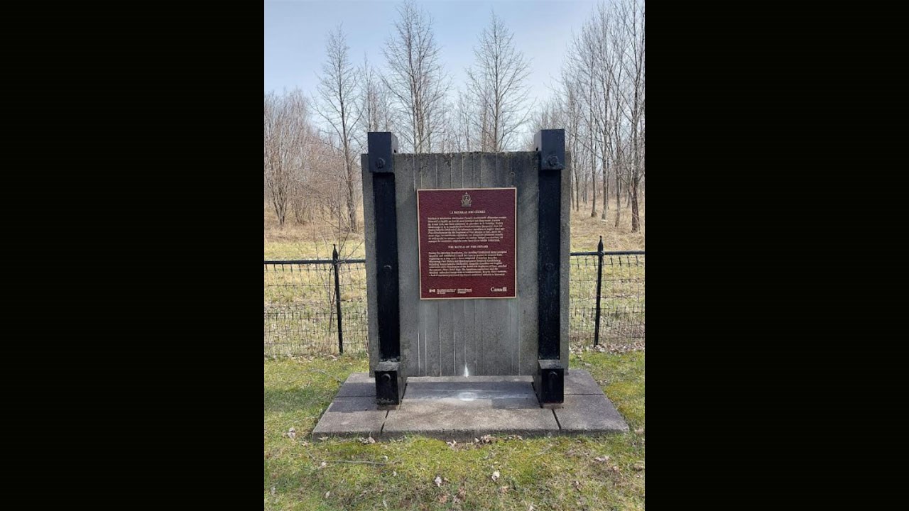 Plaque commémorative de la bataille des Cèdres