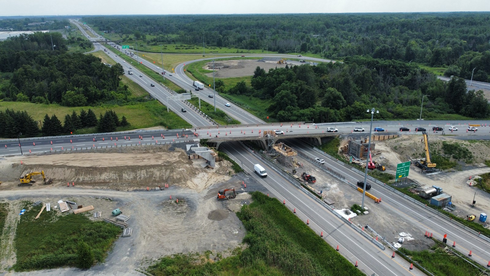 Réfection de la bande médiane sur la route 340 à Vaudreuil-Dorion