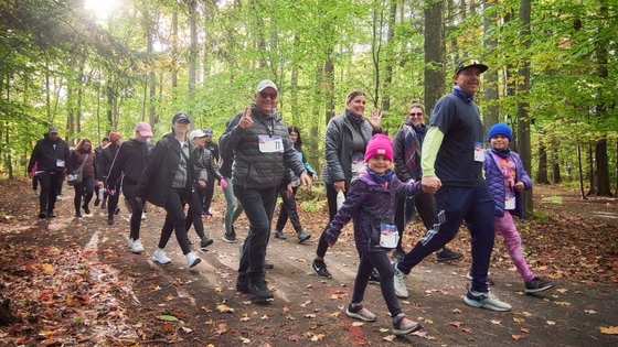 La Grande marche du Défi Pierre Lavoie au parc nature les Forestiers