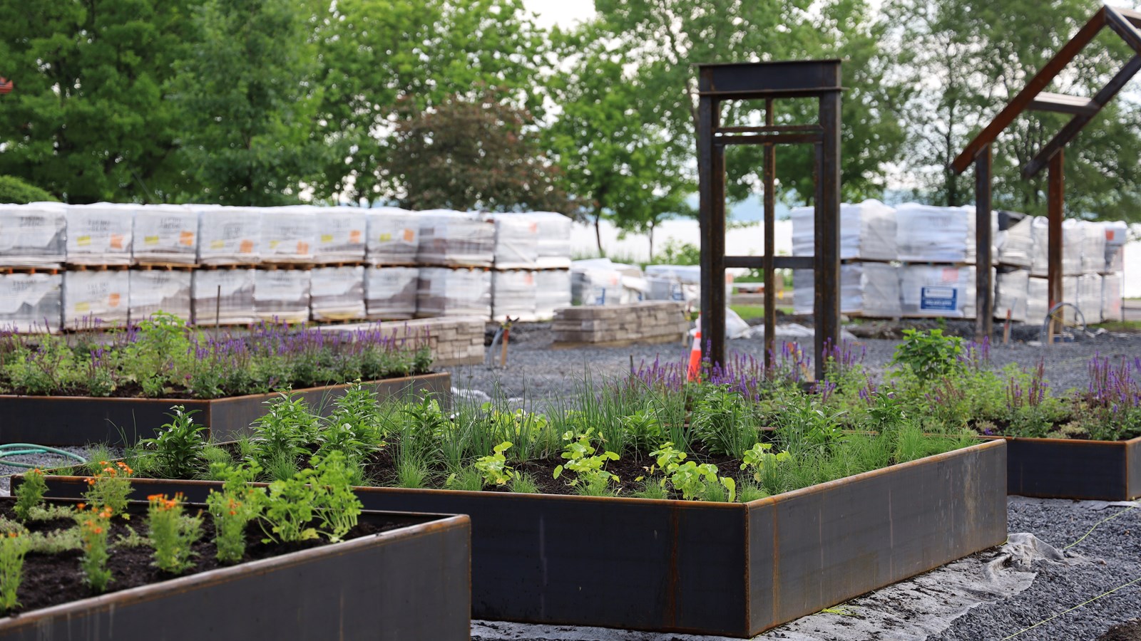 Avancement des travaux au jardin Boileau