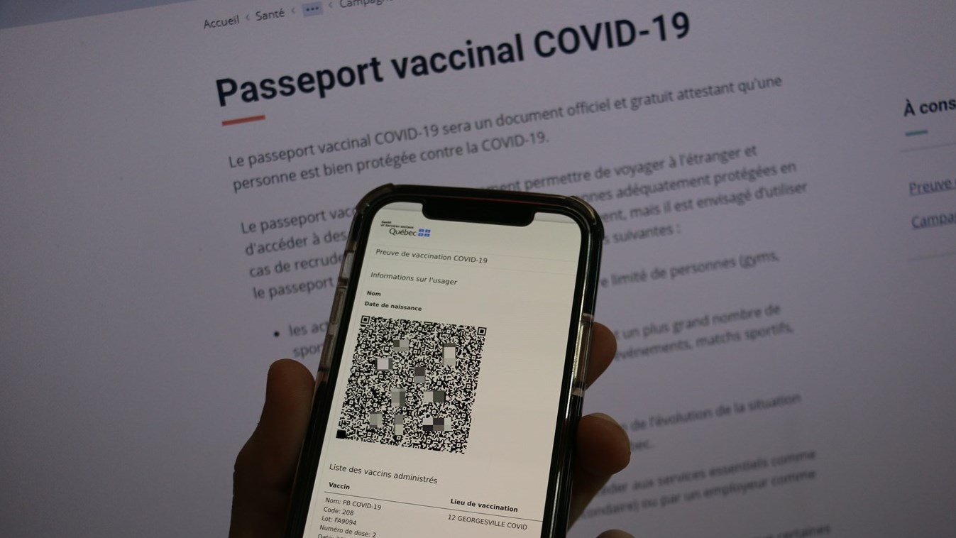 Quatre Québécois sur cinq en faveur du passeport vaccinal 