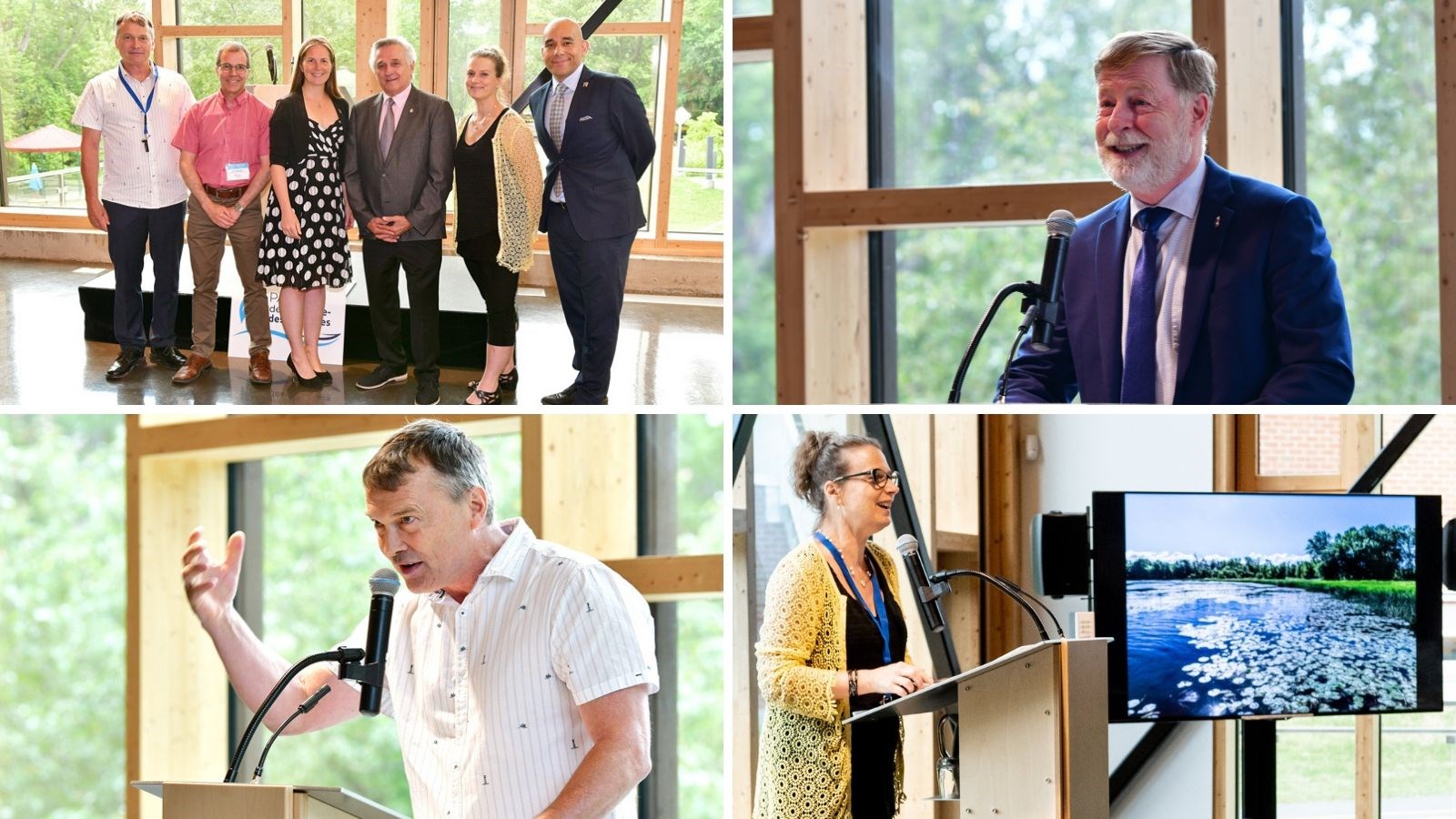 En haut, à droite, le maire de la Ville de Laval, M. Marc Demers. En bas, à gauche, M. Jean Lapointe, et à droite, Mme Marie-Claude Dion