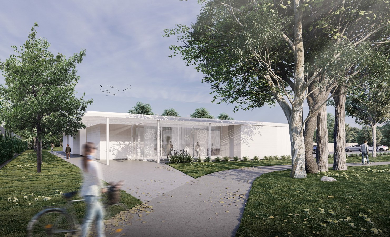 Vue 3D du chalet à construire au parc Berthiaume-Du Tremblay
